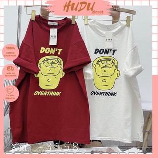 [Rẻ vô địch] Áo Thun 3158 Form Rộng Chất Cotton Khô Tay Lỡ Unisex In Hình Dontoverthing