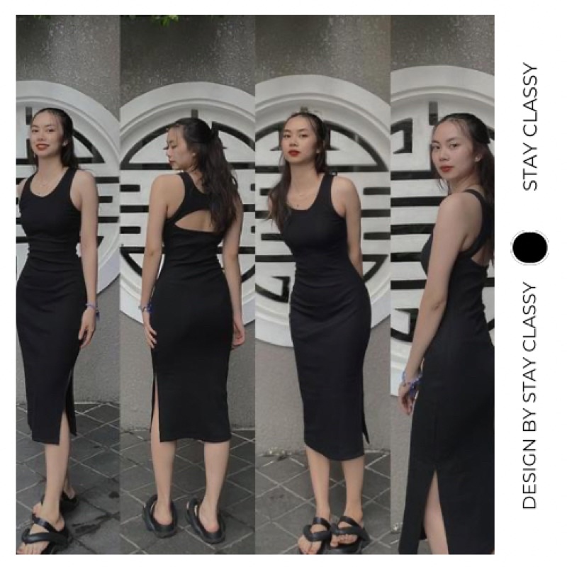 Đâm boday nữ DILYS STAY CLASSY dáng dài cộc tay chất liệu pe gân đơn giản nhẹ nhàng nữ tính thích hợp hằng ngày đi chơi