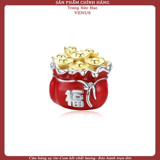 Charm túi phúc đỏ- S925 cao cấp- Trang sức bạc Venus