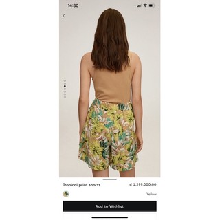 Quần short hoa Mango auth vợt sale