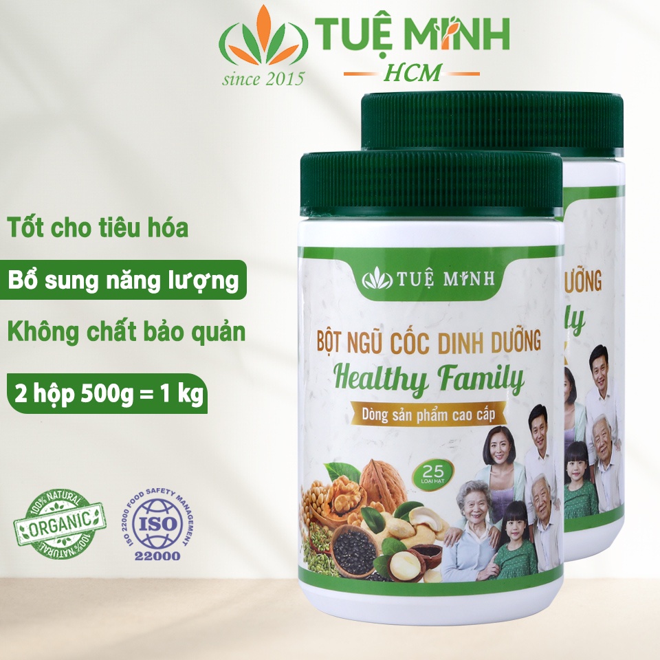 Ngũ cốc dinh dưỡng Tuệ Minh từ 25 loại hạt thiên nhiên tốt cho sức khỏe 2 hộp 1kg
