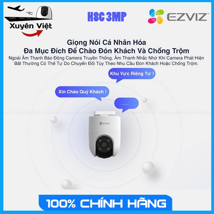 Camera H8C 2K - Độ Phân Giải 3MP, Có Màu Ban Đêm - CAMERA XUYENVIET