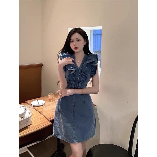 VÁY BÒ CỔ BÈO SIÊU ĐẸP