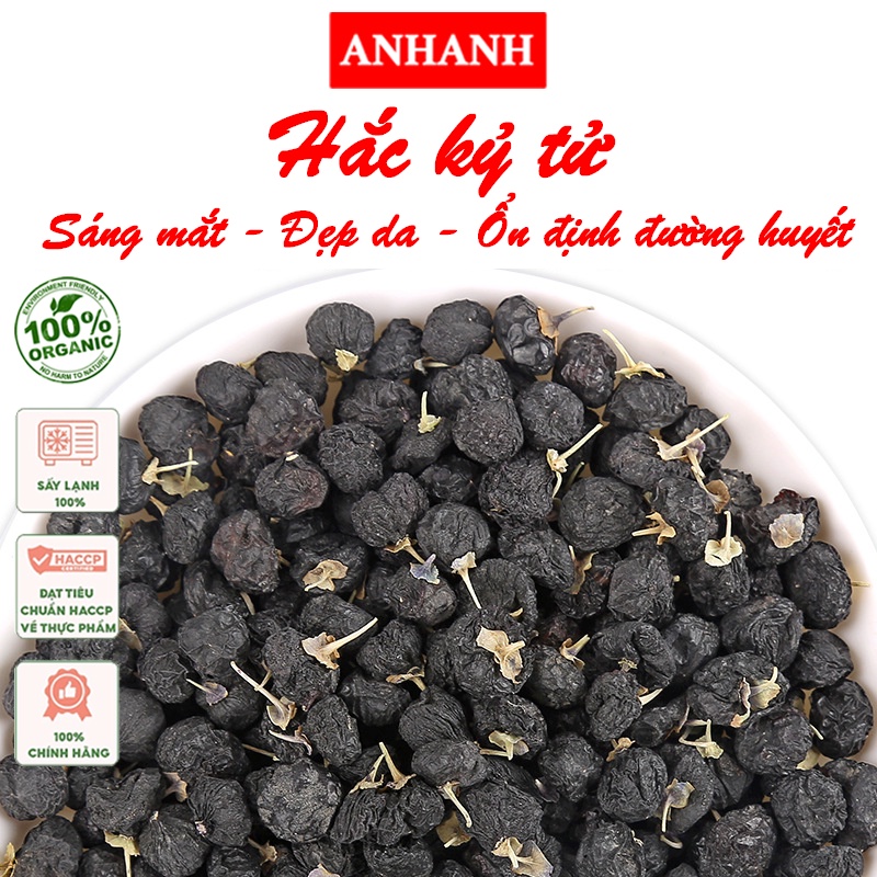Hắc Kỷ Tử (Kỳ Tử Đen) Tây Tạng 100gr Sấy Khô Quả To Sáng Mắt Đẹp Da Chống Lão Hóa