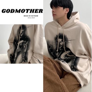 Áo Hoodie Mũ Trùm Vải Nỉ Unisex MECHAPUNK - GODMOTHER