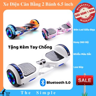  Xe Điện Cân Bằng Bluetooth 2 Bánh Lớn 6.5 Inch - Xe Điện 2 Bánh Tặng Kèm Tay Chống 