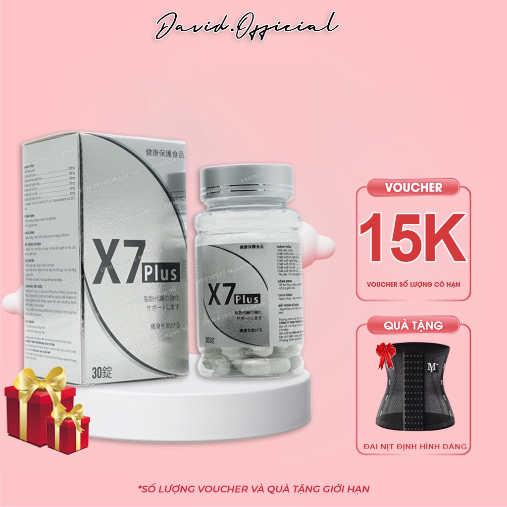 Giảm Cân X7 Plus Chính Hãng Hộp 30 Viên Uống Trà Thảo Mộc Giảm Mỡ Bụng Cấp Tốc Không Phải Thuốc Giảm Cân