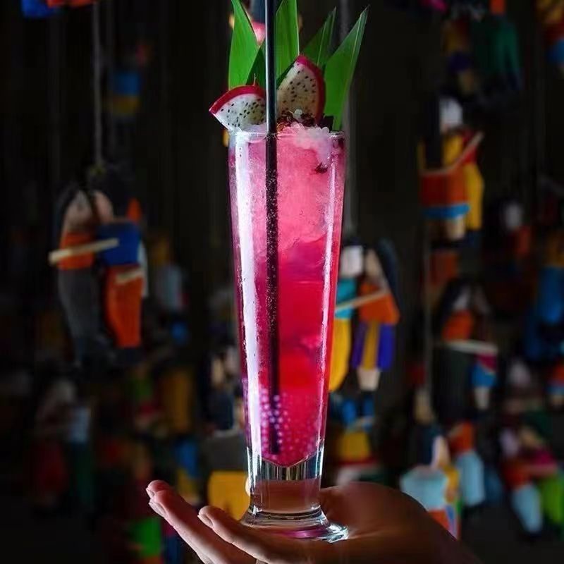 Ly nước ép cao loe miệng, ly thủy tinh dùng để uống trà, sinh tố, nước ép, soda dung tích 450ml - maydecor