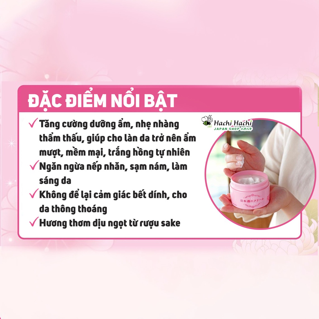 Kem dưỡng ẩm sáng da Sake Nhật Bản Kikumasa 150g - Hachi Hachi Japan Shop