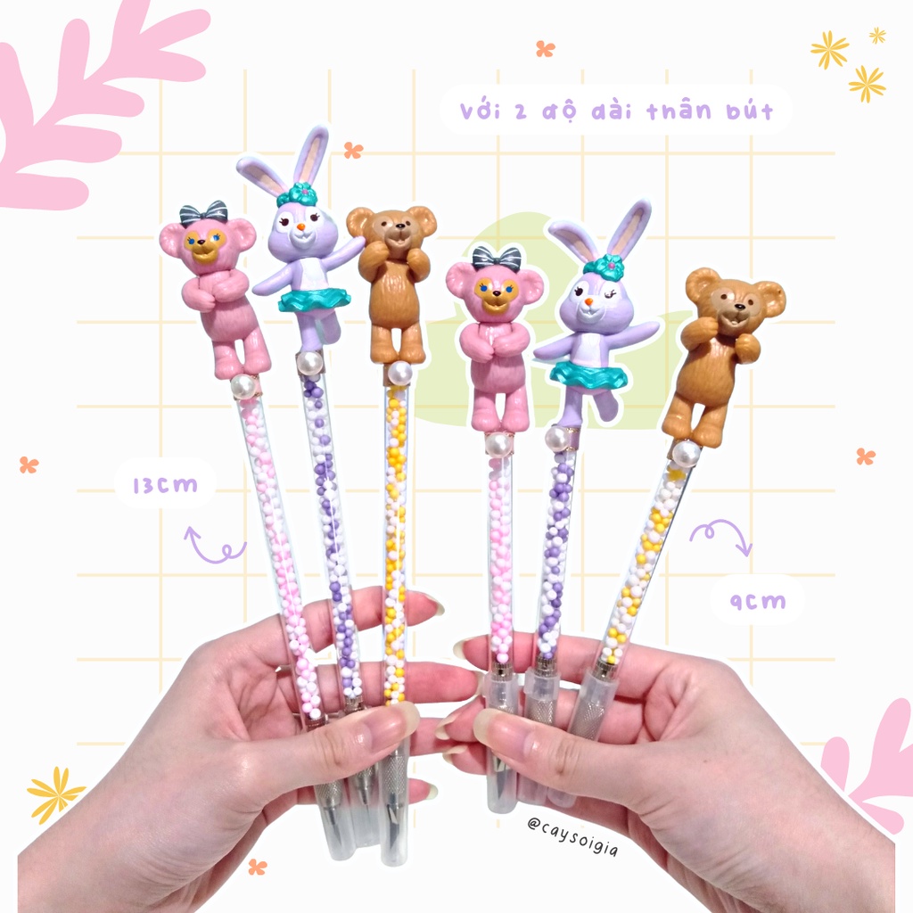 S96 - Bút dao rọc giấy Disney thỏ Stella gấu Duffy gấu Shellie dễ thương unbox đơn hàng, cắt sticker băng dán washi tape
