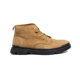 Giày boots da lộn MĐ G1125 cổ lửng có may đế
