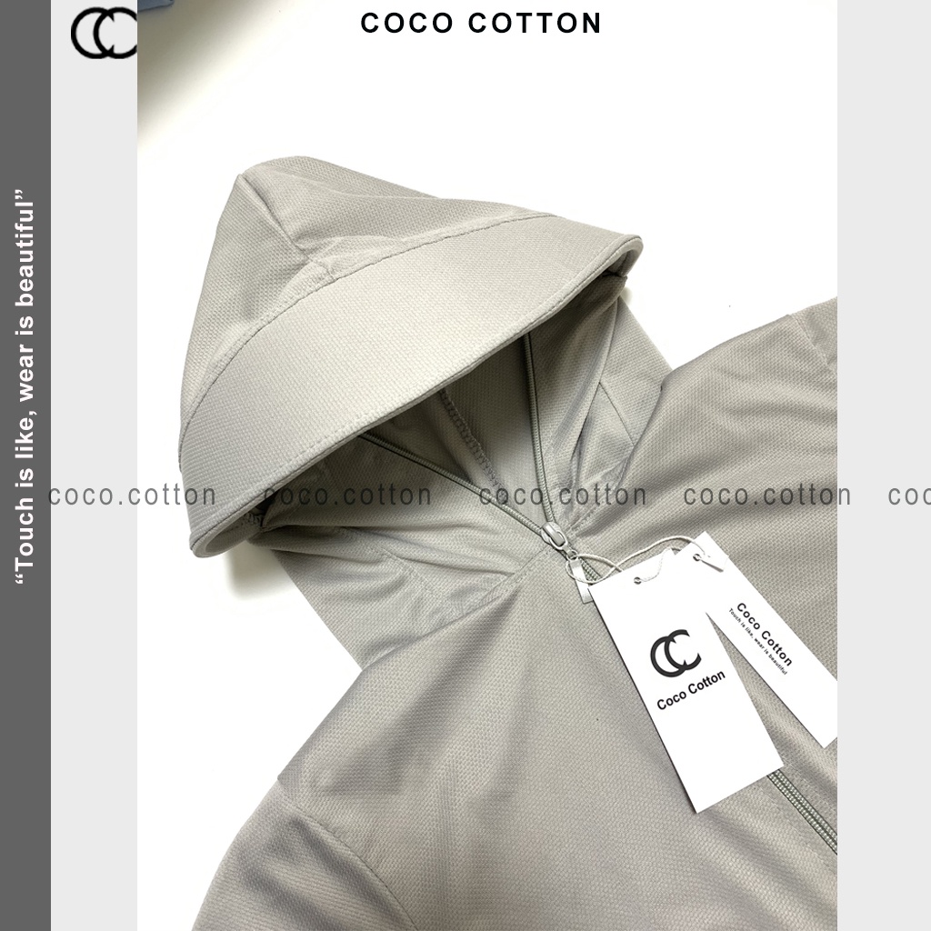 Áo chống nắng cho bé toàn thân CoCoCotton liền thân dáng dài an toàn cho da bé