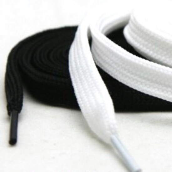 Dây Giày Sneaker Buộc Dây Thể Thao Dây Dẹt Dài 1,2m Màu Đen, Trắng