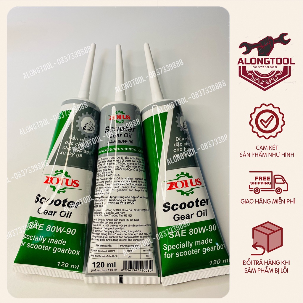 Dầu nhớt láp ZoTus ALONGTOOL dung cho hộp số các dòng xe ga SH,LEAD,VISION,AB,... và các xe ga khác