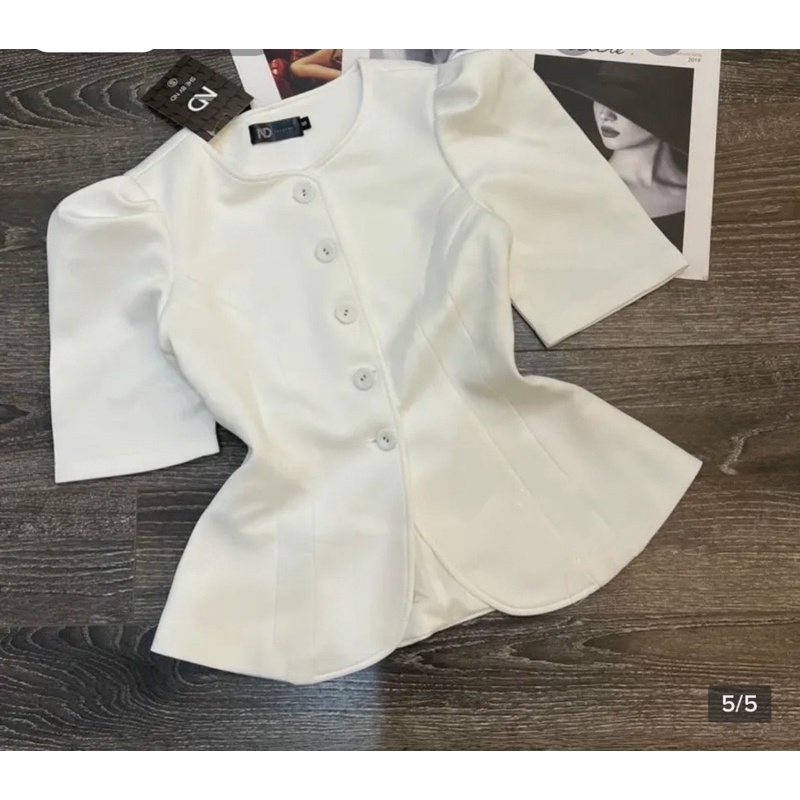 Áo Bigsize, Áo Peplum Cổ Tròn 5 Nút, Thuynguyenbigsize chuyên size từ 50-90kg