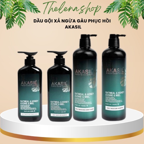 Cặp dầu gội xả AKASIL Tái Sinh Phục hồi tóc siêu mượt ngăn ngàu chống rụng hương nước hoa hàng chính hãng 500-1000ml