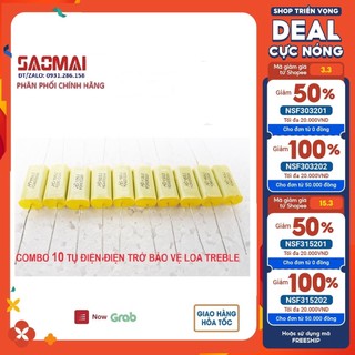 Combo 10 tụ điện, tụ loa treb màu vàng 155j / 225j - 250v