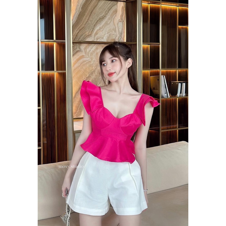 MOST1011-Audrey V-neck Top