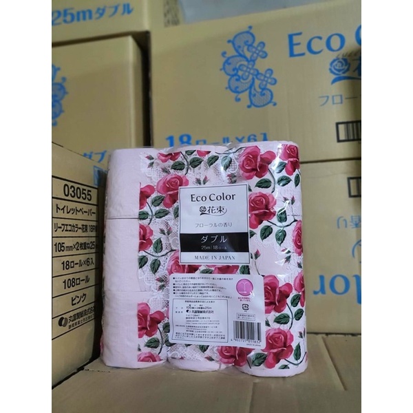 Giấy vệ sinh Eco Color 18 cuộn Nhật Bản