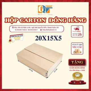Hộp carton gói hàng 20x15x5cm baobìqt