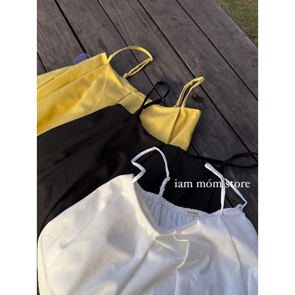 Luna Dress _ Váy dây babydoll linen 2 lớp  - 3 màu