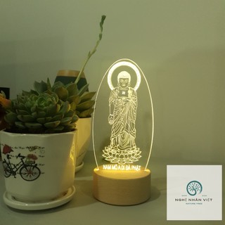 [Ảnh Thật]Đèn Phật A Di Đà Đứng