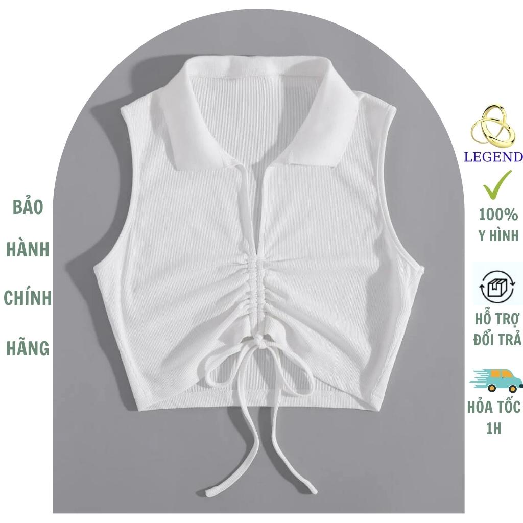 Áo croptop, áo ba lỗ dáng croptop, áo thiết kế dây rút chất liệu zip cotton ôm body phong cách trẻ trung và năng động