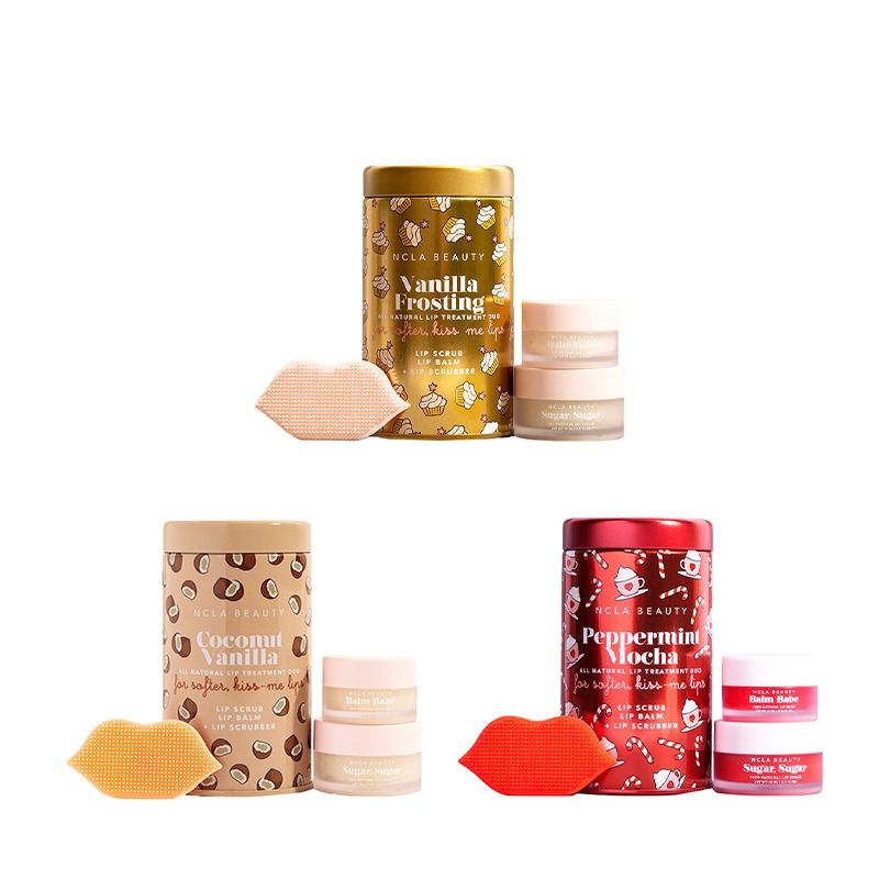 NCLA BEAUTY set dưỡng, tdc môi 24$ Lip Treatment Tin Can Gift Set