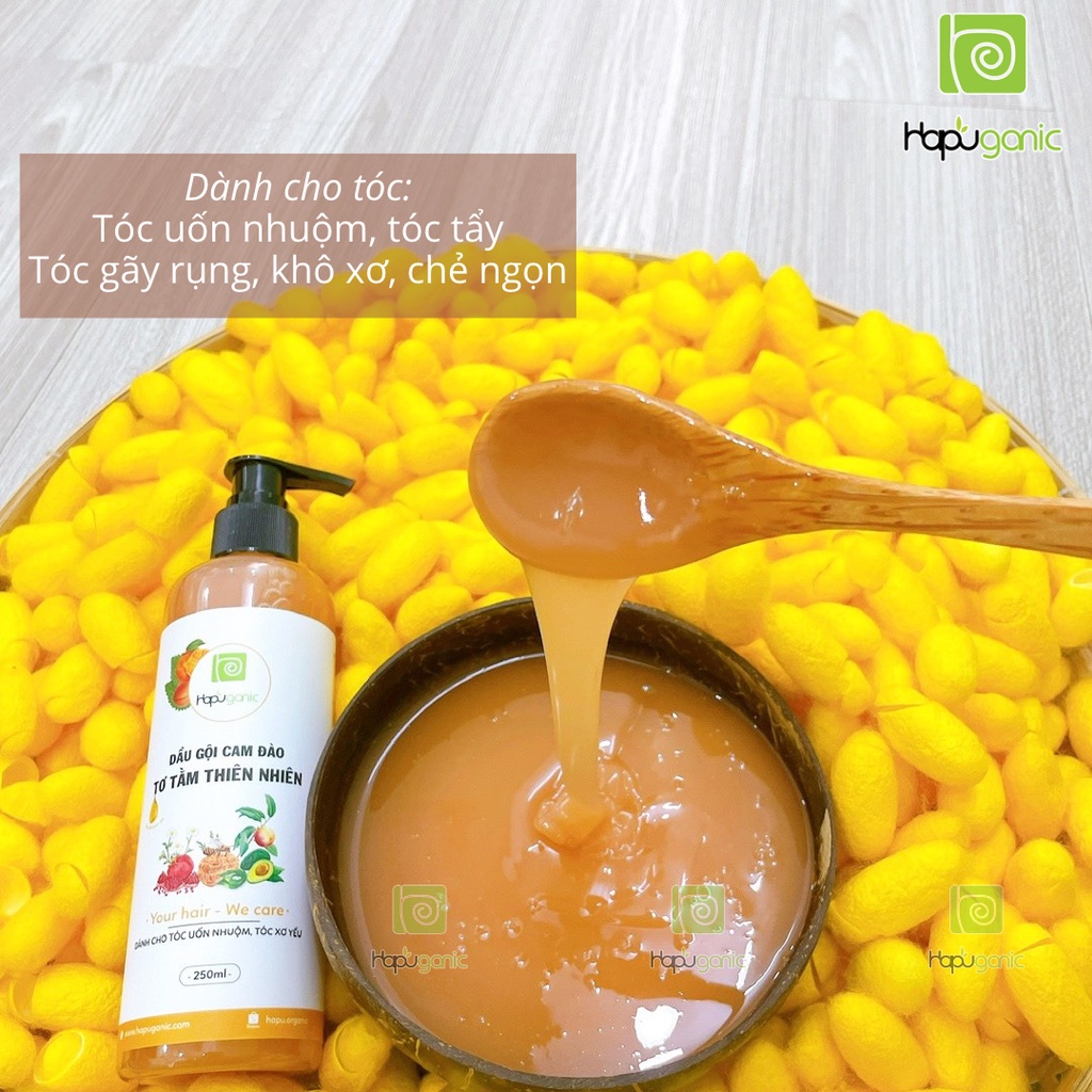 Dầu Gội Cam Đào Tơ Tằm Thiên Nhiên Mềm Mượt Gấp 5 Lần HaPuganic | BigBuy360 - bigbuy360.vn