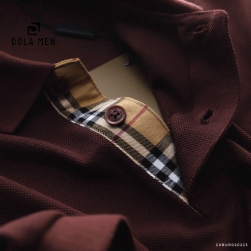 Áo Thun Nam Polo BURBERRY LOGO VÀNG Hàng Cao Cấp Dolamen Vải Hãng Không Xù Không Nhăn