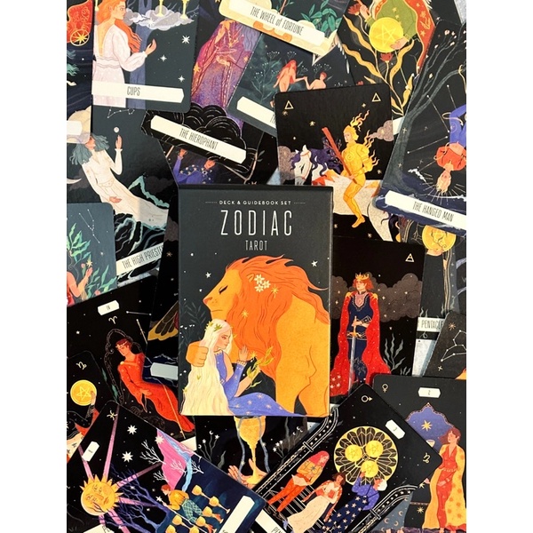 Bộ bài Zodiac Tarot Deck & B oo k Set by Cecilia Lattari  chiêm tinh 12 cung hoàng đạo