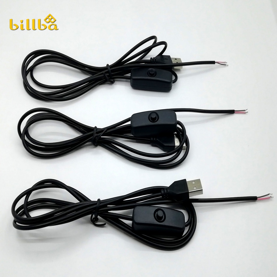 Dây nguồn công tắc usb 5v dài 1m, dây cáp công tắc kết nối USB cho đèn led trang trí, decor BB9991  - Billba Camping