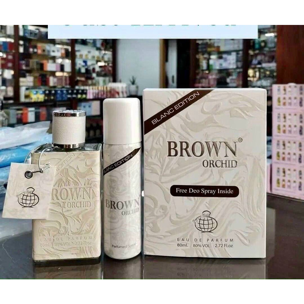 Nước hoa Dubai Brown Orchid Blanc Edition ( 80ml ) + xịt body 50ml Auth - Phong Perfume