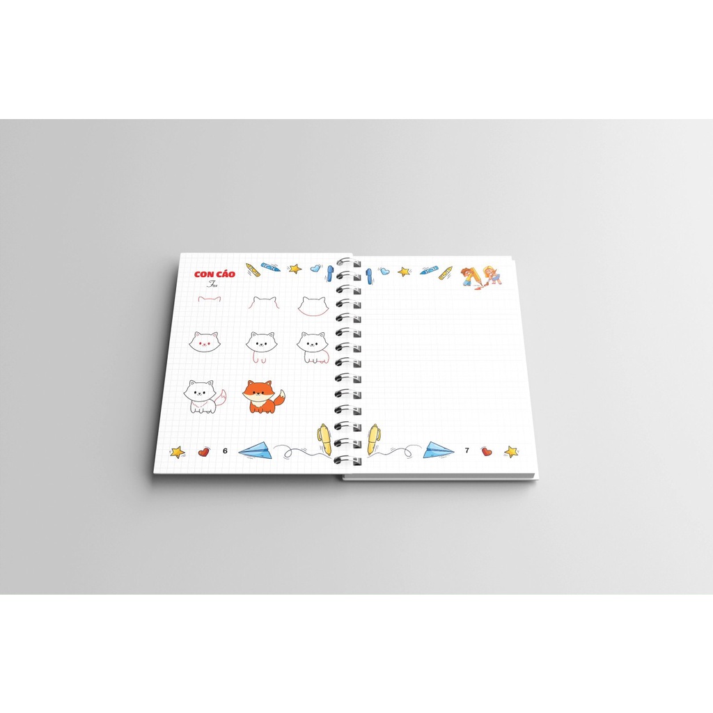 Bé vẽ như thế nào? - tập dạy vẽ bằng vở caro giúp bé vẽ đẹp - Các bước vẽ cơ bản