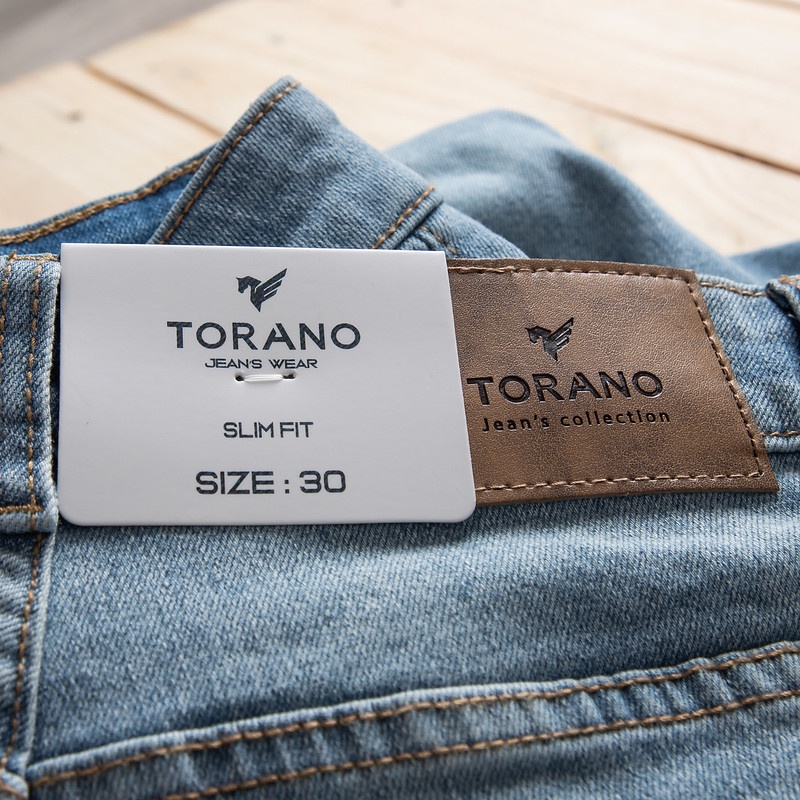 Quần Jeans nam TORANO dáng basic Slim Co Giãn Tốt, Không Bai Xù, Bền Màu, Phom Trẻ Trung