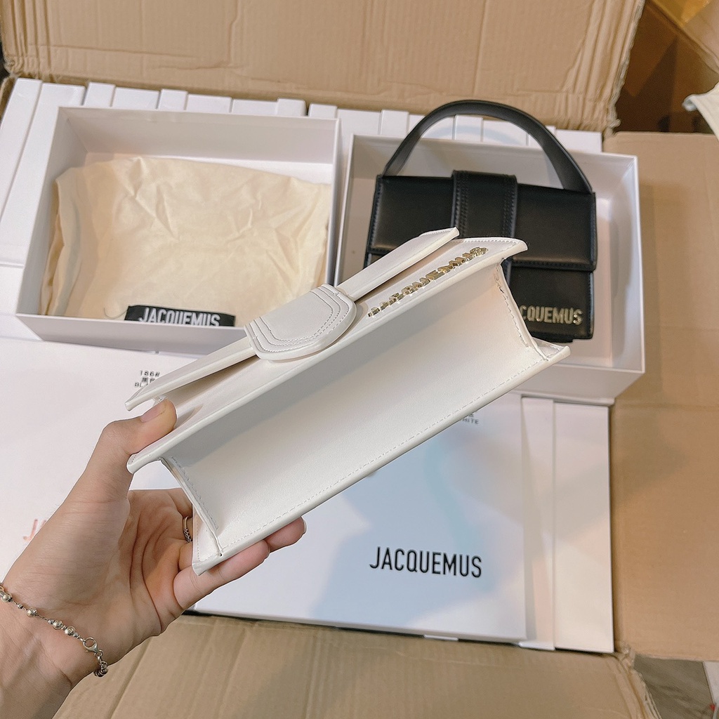 Túi jacquen quai cầm bảng to kèm dây dài đeo chéo chát da trơn mịn fullbox