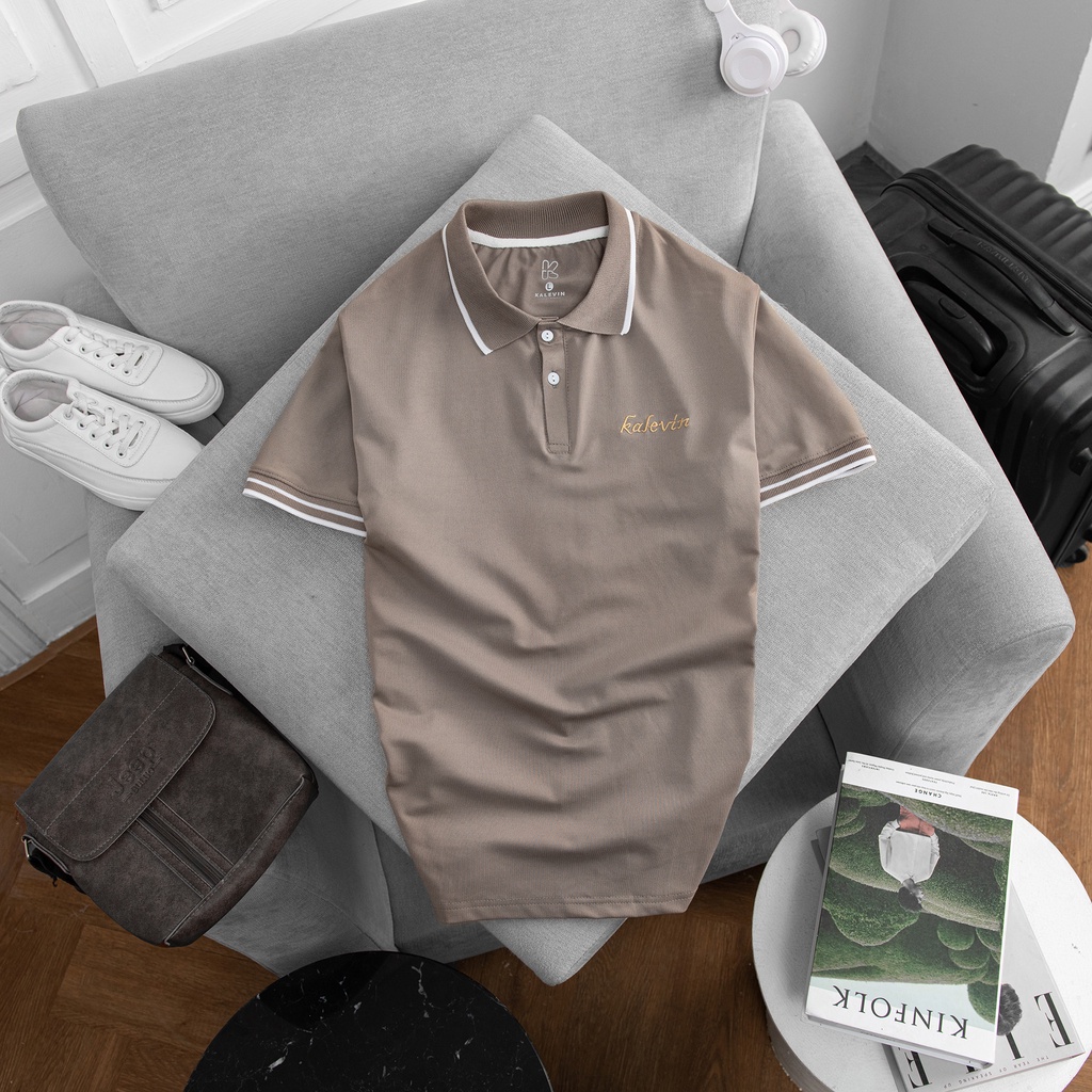 Áo polo nam áo thun polo nam có cổ cao cấp chính hãng chuẩn from tay ngăn