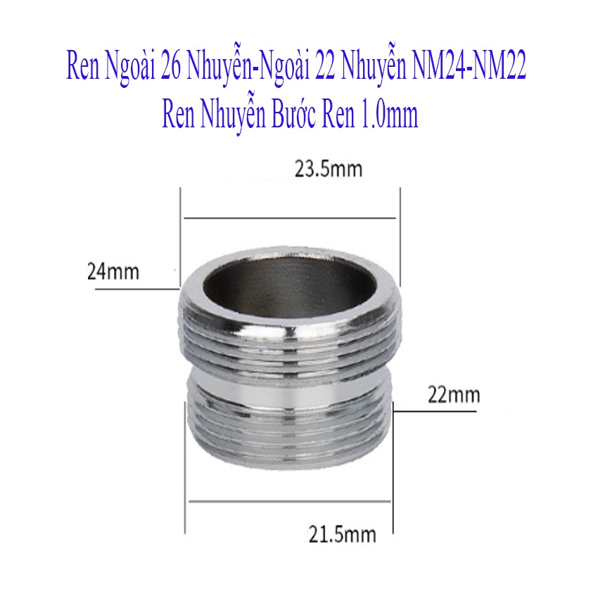 Đầu Chuyển Đổi Vòi Nước Ren Ngoài Trong