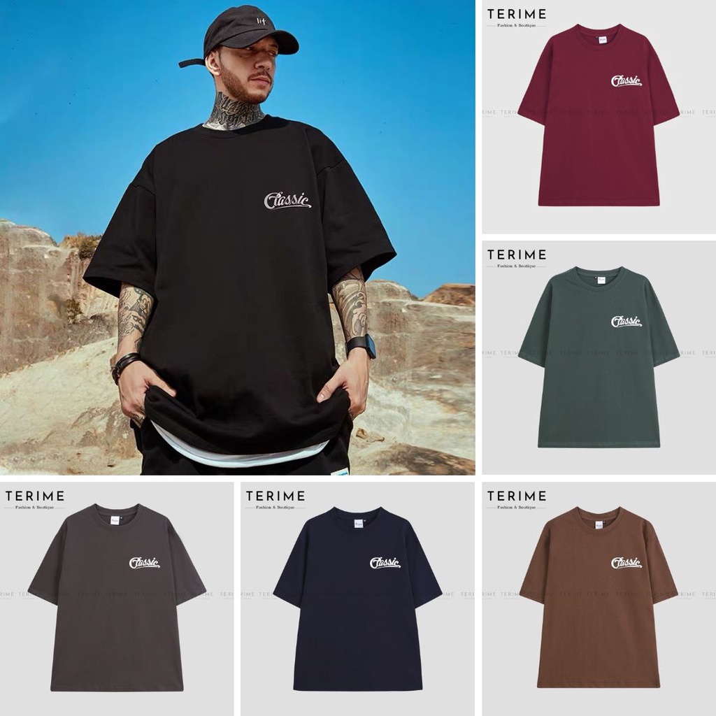 Áo thun Unisex Classic cotton 100% form rộng tay lỡ  L39