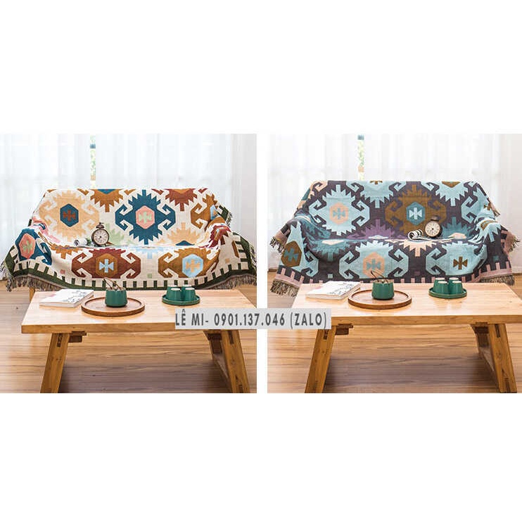 Khăn Phủ Sofa, Thảm Vintage Trang Trí Tphcm