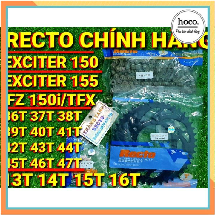 Bộ nhông sên đĩa RCB và Recto size zin cho xe máy
