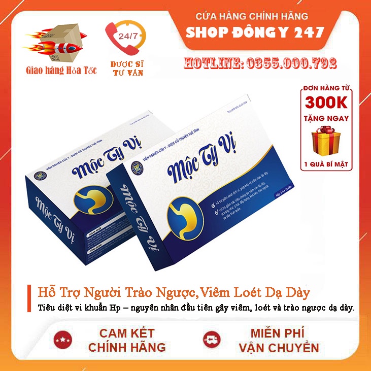 MỘC TỲ VỊ - Giúp Giảm Trào Ngược Dạ Dày Hộp 30 Viên