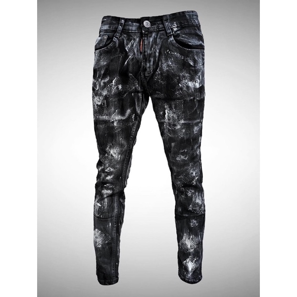 Quần Denim Jean Wax - Waxed Đen Trắng D2 fom skinny / Roy Design