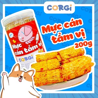 Mực cán tẩm gia vị cay cay 200gr - ăn vặt corgi