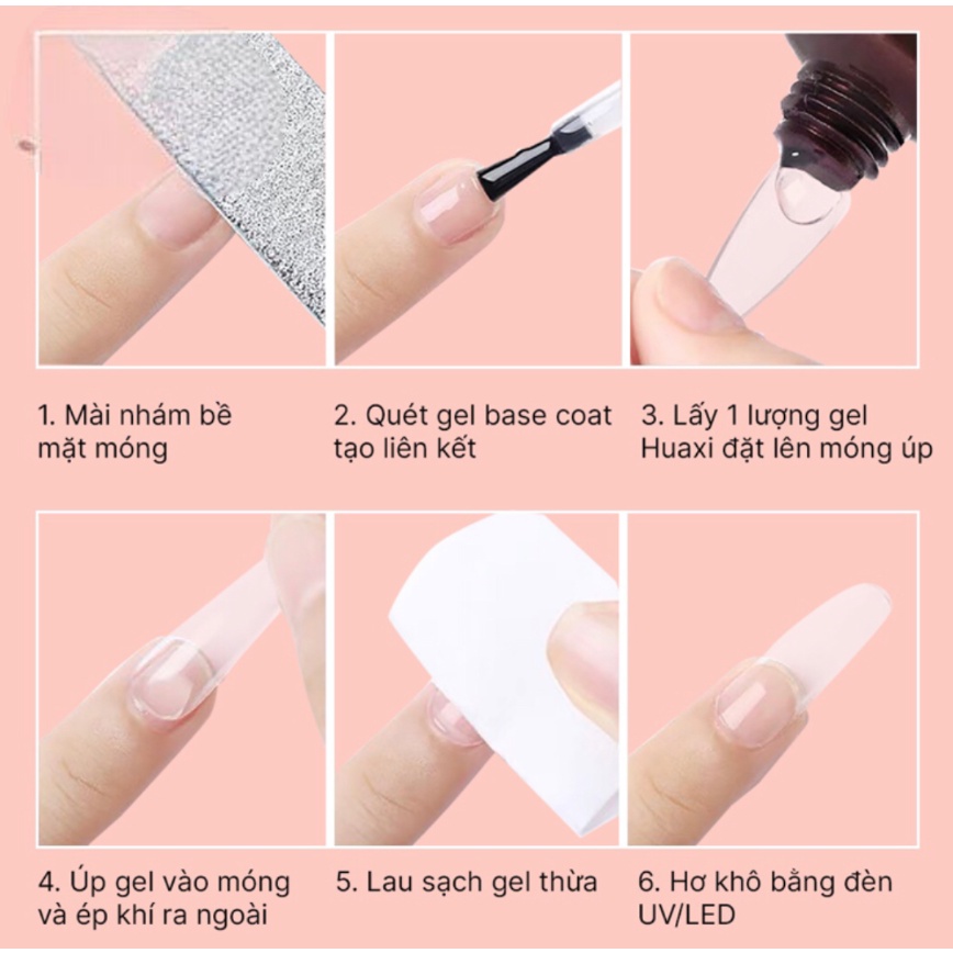 Keo tuýp Huaxi dùng dán móng up, đính đá tiện lợi - Gel tuýp định hình nail chuyên dụng lọ 20g