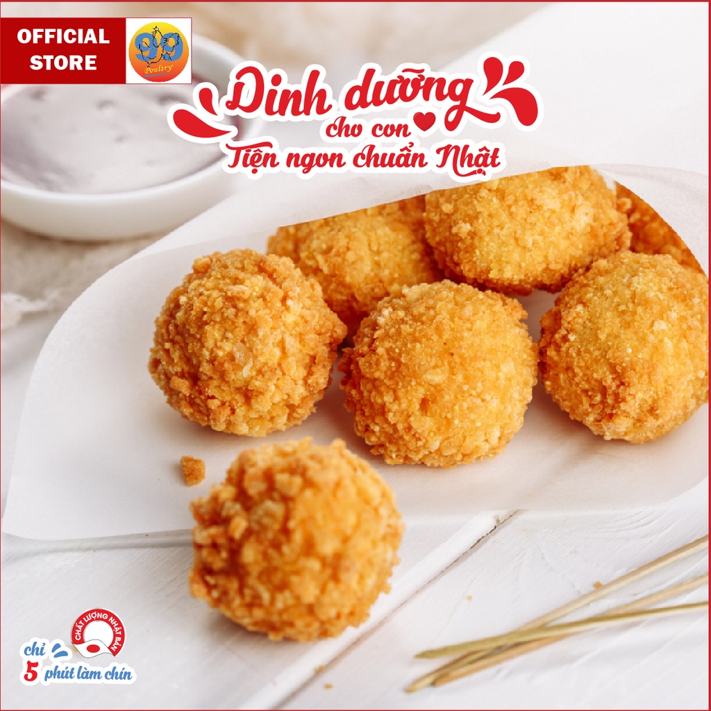 Bánh Gà Thịt Gà Xay Trộn Rau Củ Tẩm Bột Chiên Xù 99POULTRY Gói 300gr