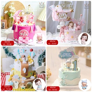 trang trí bánh mô hình bé sứ