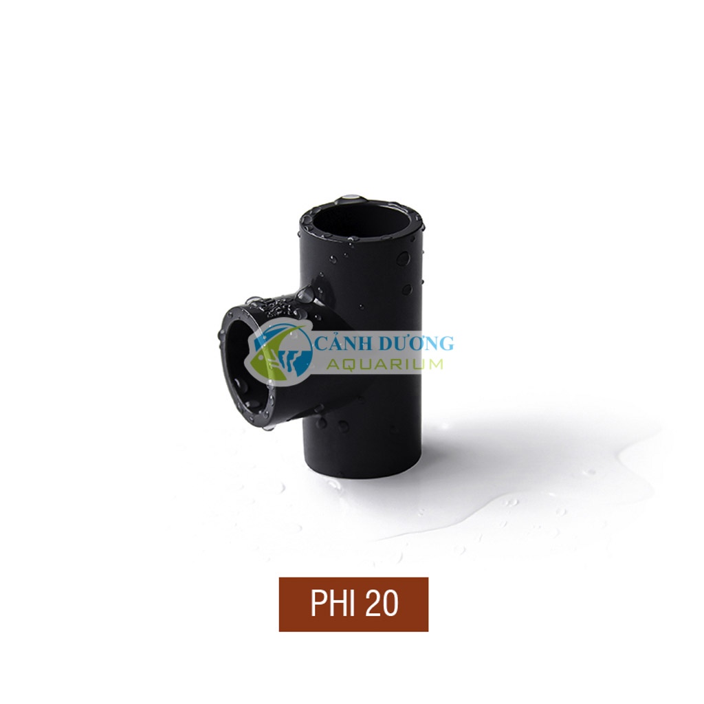 Tê chia 3 màu đen ĐEN U-PVC Phi 32-25-20 chuyên dùng cho hồ cá