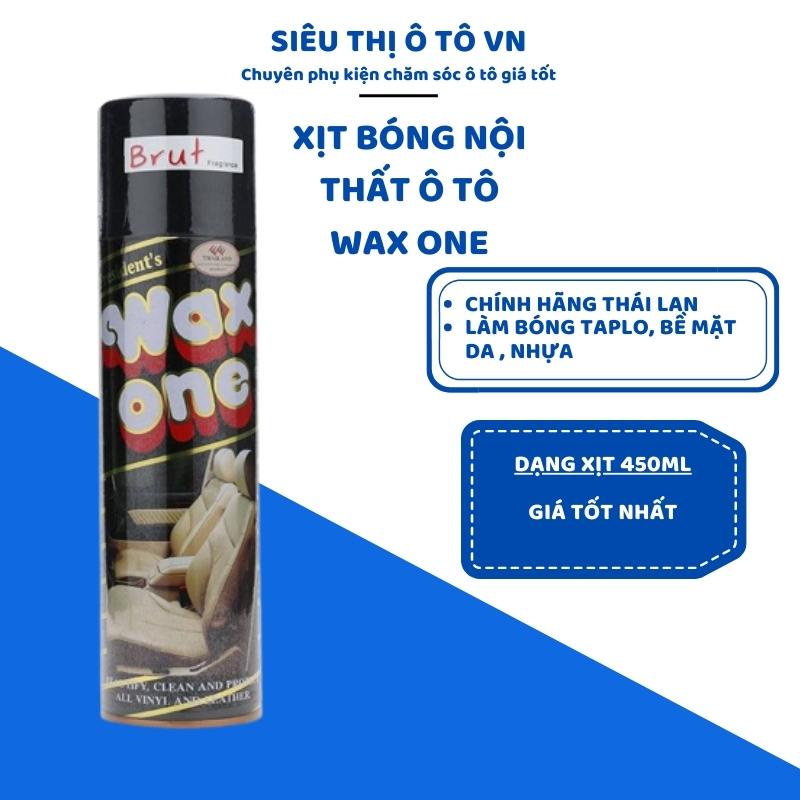 Chai Xịt Đánh Bóng Da Cao Cấp Và Làm Sạch Nội Thất Ô Tô WAX ONE 450ml MADE IN THAI LAN- Siêu Thị Ôtô
