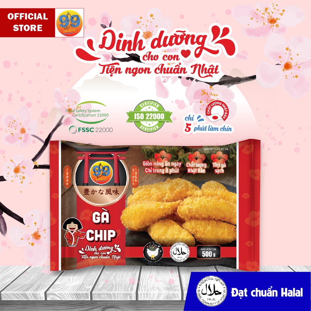 Gà Chip, Gà Rán Tẩm Bột 99 Poultry - Sản phẩm tươi ngon, đậm đà gói 500g [Giao hỏa tốc]